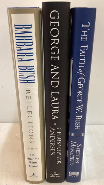 (3) George & Laura Bush Hardback Books