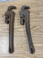 2 18 inch monkey/pipe wrenches