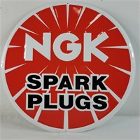 Metal NGK Spark Plug sign