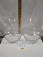 Princess House hand-blown crystal vases