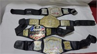 4 wrestling championship belts