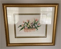 28x33 framed floral print