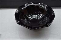 Black Amethyst Ruffled/Paneled Bowl