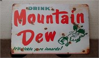 Metal Mountain Dew Sign