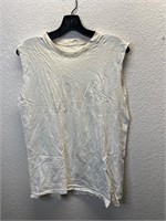 Vintage White Single Stitch Sleeveless Shirt