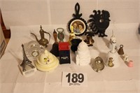 Misc. Box of Collectables (Bells, vintage items,