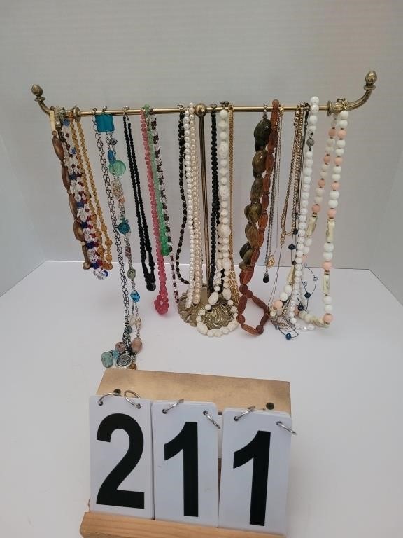 Necklace Stand With Necklaces
