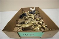 Brass Animal Figurines, 2 Cast Iron