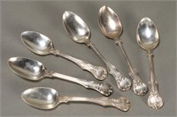 Three Victorian Sterling Silver Coffee Spoons,