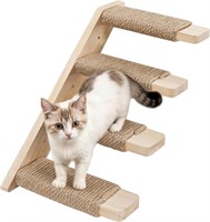 4-Level Cat Wall Steps with Jute Scratching Steps