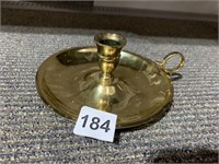 BRASS CANDLE HOLDER W/ FINGER HOLE