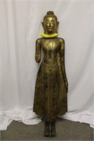 Museum Quality Gilt Bronze Standing Buddha Statue
