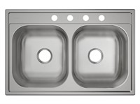 Elkay 33"x22" stainless steel double sink