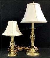 (2) Traditional Candlestick Style Table Lamps