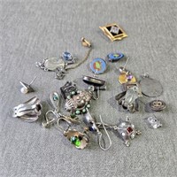 Collection of Mixed Jewelry Pieces Marked Sterling