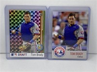 (2) Tom Brady Baseball Cards