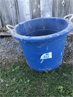 Large Blue Pail With Rope Handles