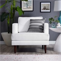 Agile Upholstered Fabric Armchair/White by Modway