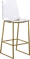 Acrylic Counter Stool with Stainless Steel Base
