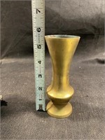 Vintage Brass Vase -- 5.5" T