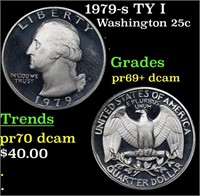 Proof 1979-s TY I Washington Quarter 25c Grades GE