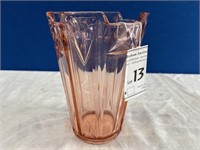 Pink Depression Glass Vase