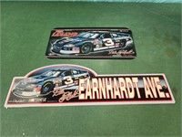 Dale Earnhardt tag and sign