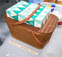 Vintage Picnic Basket; W&D Gift Box