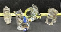Animal glass lot includes a Crystal of Kings