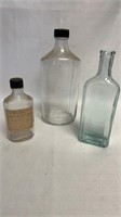 Vintage glass medicine bottles