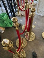 STANCHIONS SET- GOLD AND RED COMES WITH 4 POLES