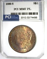 1880-S Morgan MS67 PL LISTS $2700