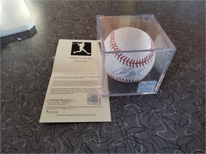 Autographed baseball-Chris Valaika