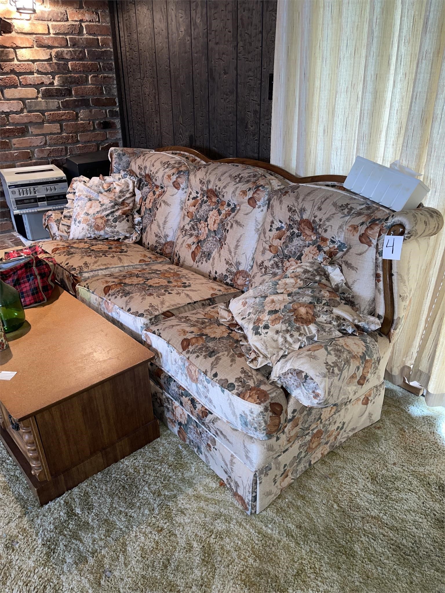 sofa, loveseat, chair, and ottoman clean