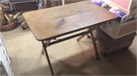Wooden fold down table