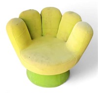 Mod Velvet Hand Chair, Lime Green.