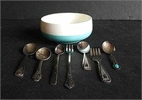 Vintage Baby Bowl and Flatware.