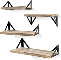 Klvied Floating Shelves Wall Mounted Set of 4, Rus