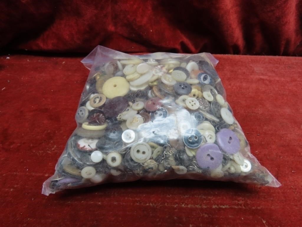 Bag of assorted sewing buttons.