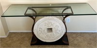 Z - ASIAN COIN INSPIRED CONSOLE TABLE