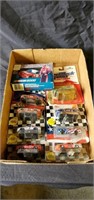 Nascar model cars and playing cards