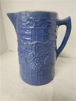 UHL Pottery Blue Grape & Trellis Pitcher,