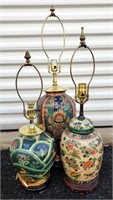 Grouping of Elegant Asian Table Lamps (3)