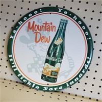 Mountain Dew Mt Dew Round Metal Sign