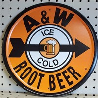 A & W Root Beer Metal Sign