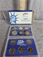 2007 UNITED STATES MINT 10 OF 14 PROOF COINS