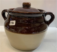 Stoneware Bean Pot (6" wide x 6" high)