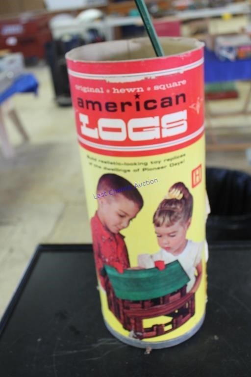 Vintage "American Logs" Building Toys (No Lid