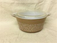 Pyrex WOODLAND LIGHT BROWN Casserole with Lid