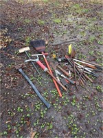 Hand Tools Shovel, Pry Bar Clippers, Axe Etc. As